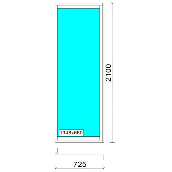 6.38mm Clear Laminated Single Glazed – Sliding Door - Image 1