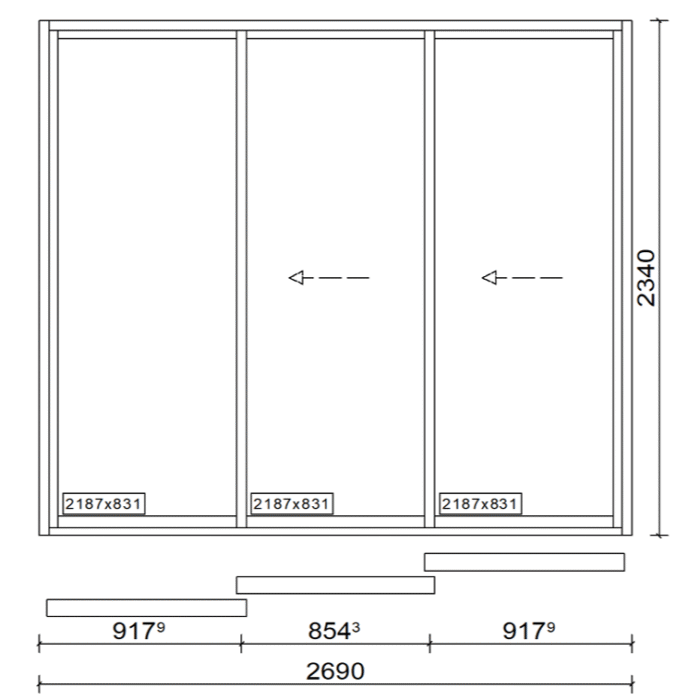6.38mm Clear Laminated Single Glazed – Sliding Door - Image 1