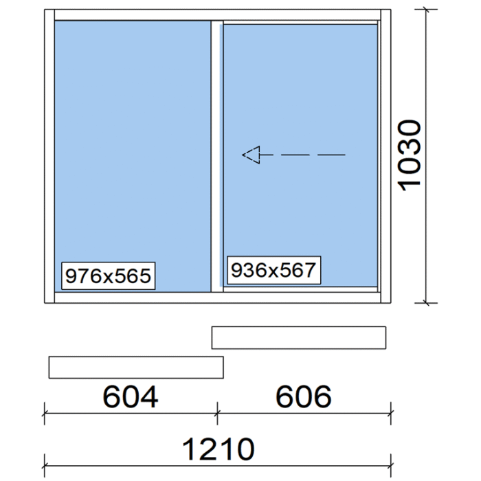 4mm Matelux Toughened Single Glazed – Sliding Window - Image 1